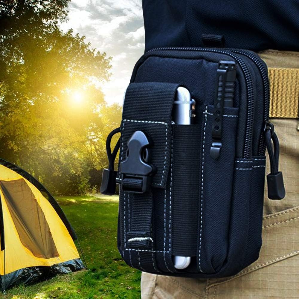 Outdoor Camping Bag - 戦術的なモールベルトポーチ軍事ウエストバッグ EDC ツールオーガナイザー電話ホルスターホルダー男性用屋外ハイキングキャンプ狩猟ギア