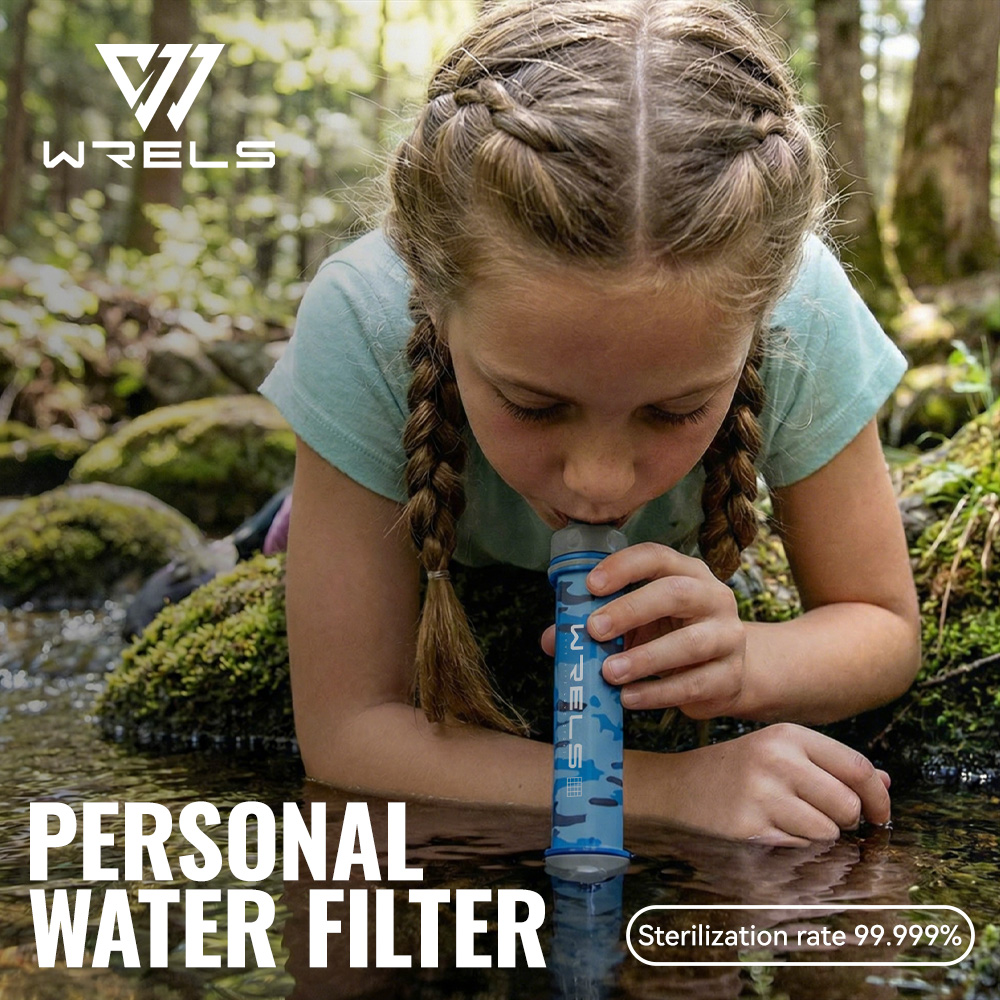Outdoor Camping Water Filter - WRELS アウトドアハイキングミニキャンプ浄水フィルター高品質ポータブル再利用可能緊急救命サバイバルフィルター