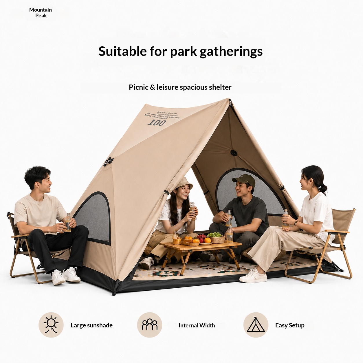 Outdoor Camping Automatic Quick Opening Tent - 自動三角テント、わずか3秒で設営できるアウトドアキャンプテント。 防水性と耐紫外線性があります。