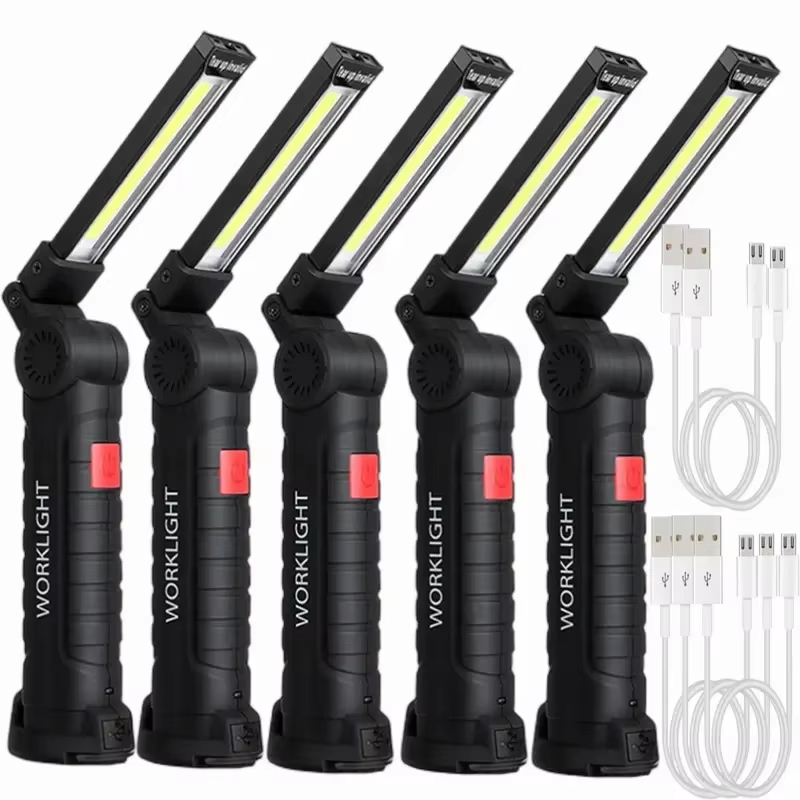 Camping Lantern - ポータブル COB LED 懐中電灯 USB 充電式ワークライト磁気ランテルハンギングランプ内蔵バッテリーキャンプトーチ