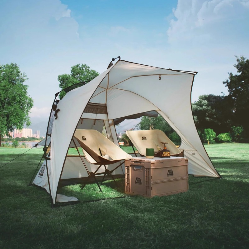 Outdoor Camping Automatic Quick Opening Tent - ポータブルビーチサンシェルター折りたたみ式防雨屋外ダブルテント多機能クイック自動開閉キャンプ用品