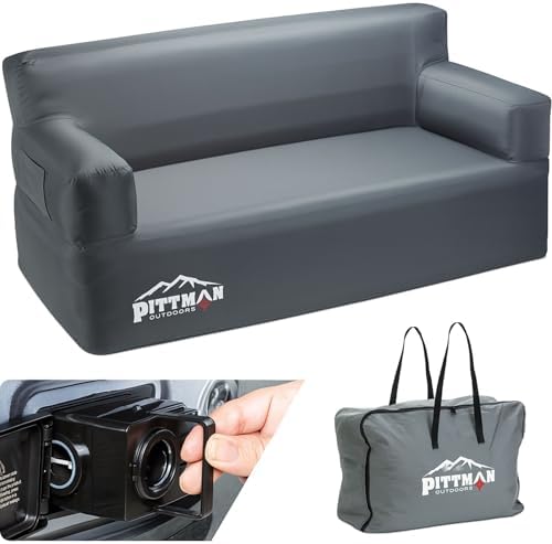 Outdoor Indoor Camping - ピットマン - 屋内外兼用内蔵ポンプ付きインフレータブルカウチ - キャンプ、グランピング、または家庭用のエアーカウチ