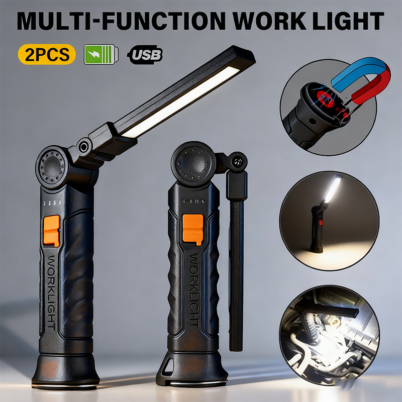 Camping Lantern - ポータブル COB LED 懐中電灯 USB 充電式ワークライト