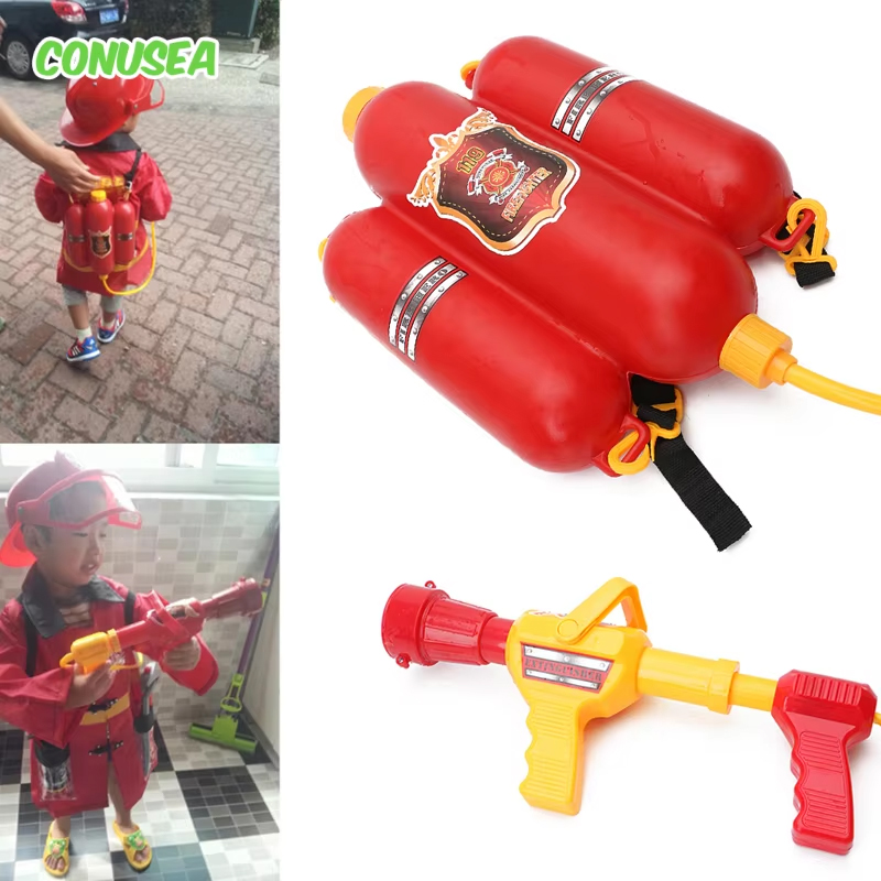 Outdoor Camping Games For Kids - 消防バックパック水鉄砲大容量消防士水鉄砲引き出し撮影夏のプールビーチ水ゲーム屋外おもちゃキッズギフト