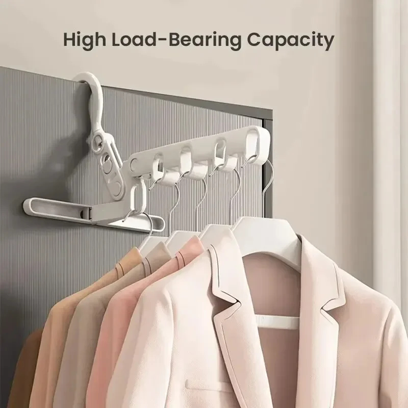 Camping Outdoor Clothing - ポータブル折りたたみ式5穴ハンガー、ホテルキャンプハイキング用屋外旅行乾燥ラック