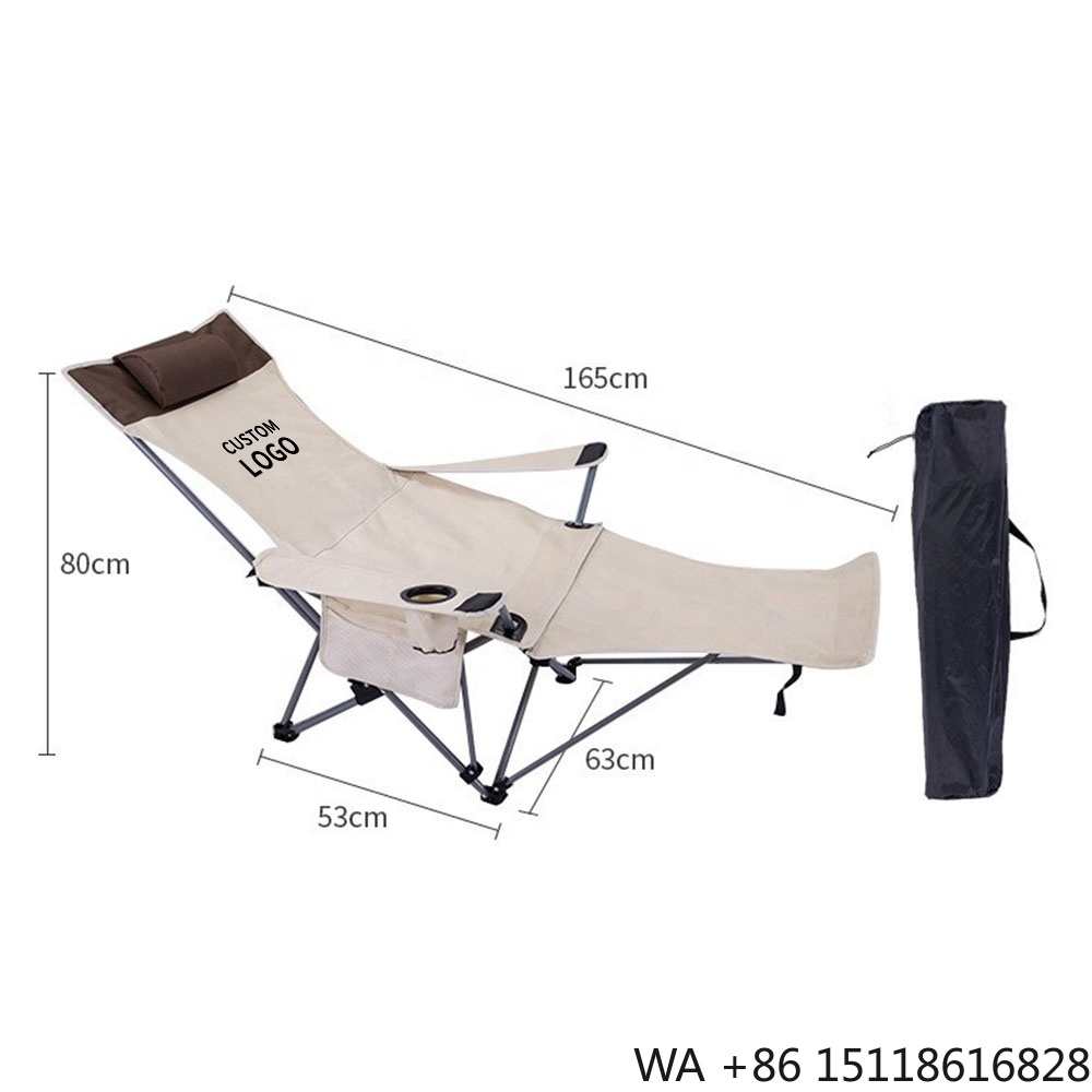 Outdoor Camping Folding Chairs - ポータブル折りたたみリクライニングチェア 軽量調節可能チェア アウトドアキャンプビーチパティオ用 コンパクト収納