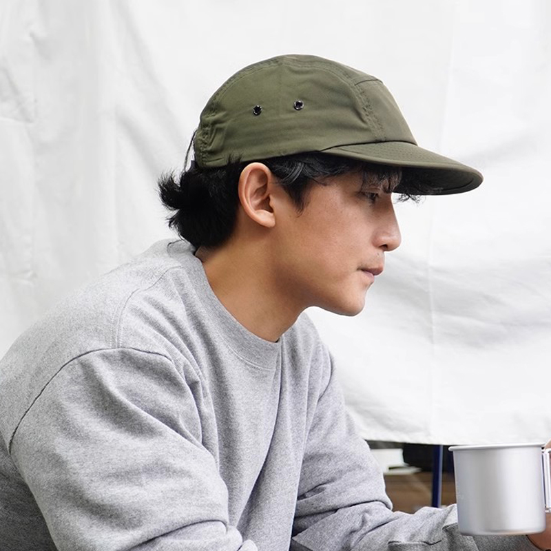 Outdoor Camping Korea - 韓国のファッションキャンプキャップ、速乾性5パネル帽子、無地の野球帽防水トラッカーハット軽量ランニングキャップ