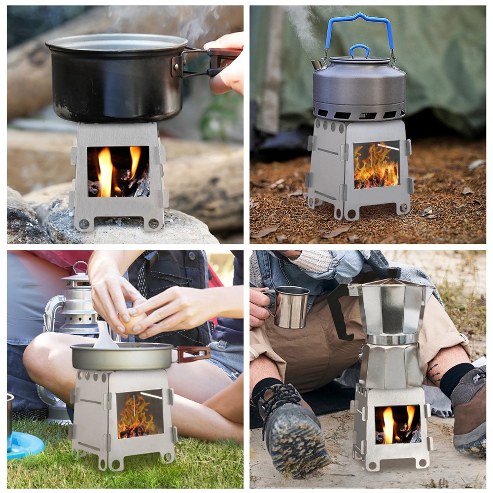 Outdoor Camping Stove Wood - キャンプ炉薪ストーブアルコールストーブステンレス鋼ポータブルキャンプストーブアウトドアストーブキャンプ用品調理ハイキング