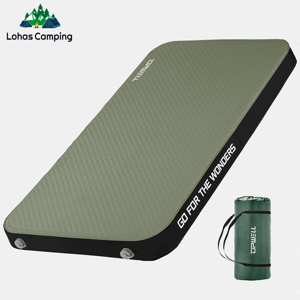 Outdoor Camping Inflatable Tent - Lohascamping 自己膨張式キャンプマットレス 10 センチメートルコンパクト折りたたみキャンプエアベッドスリーピングベッドパッド 1-2 人用エアマットフロアテント
