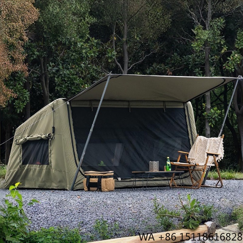 Outdoor Camping Inflatable Tent - 屋外自動膨張式キャンプテント キャンプパーティー 四季対応 防水 防炎 コットン製寝台
