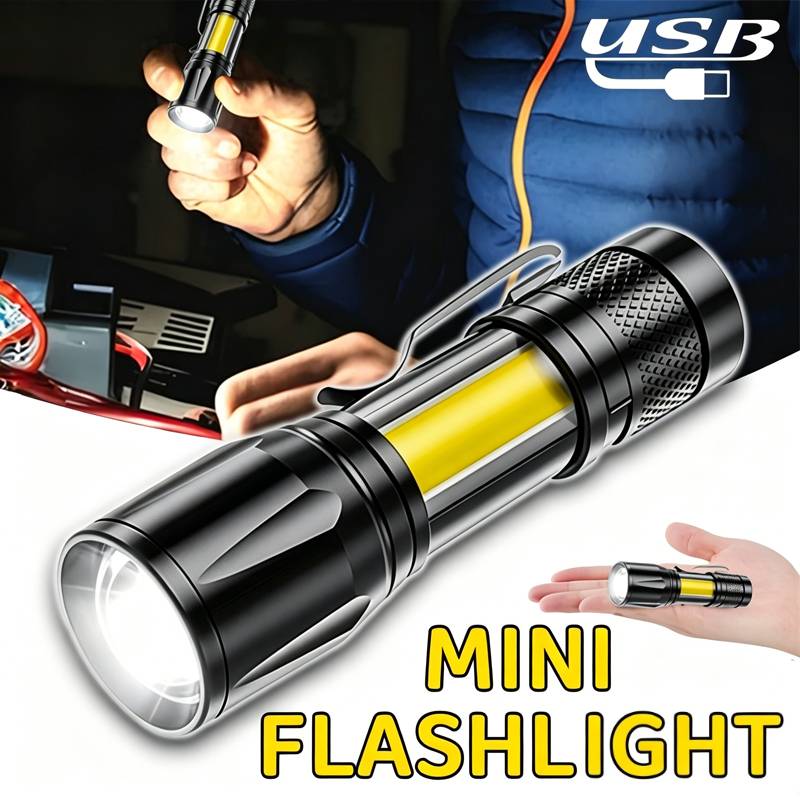 Outdoor Camping Lantern - ミニ LED 懐中電灯 COB 投光器ポータブル作業トーチ USB