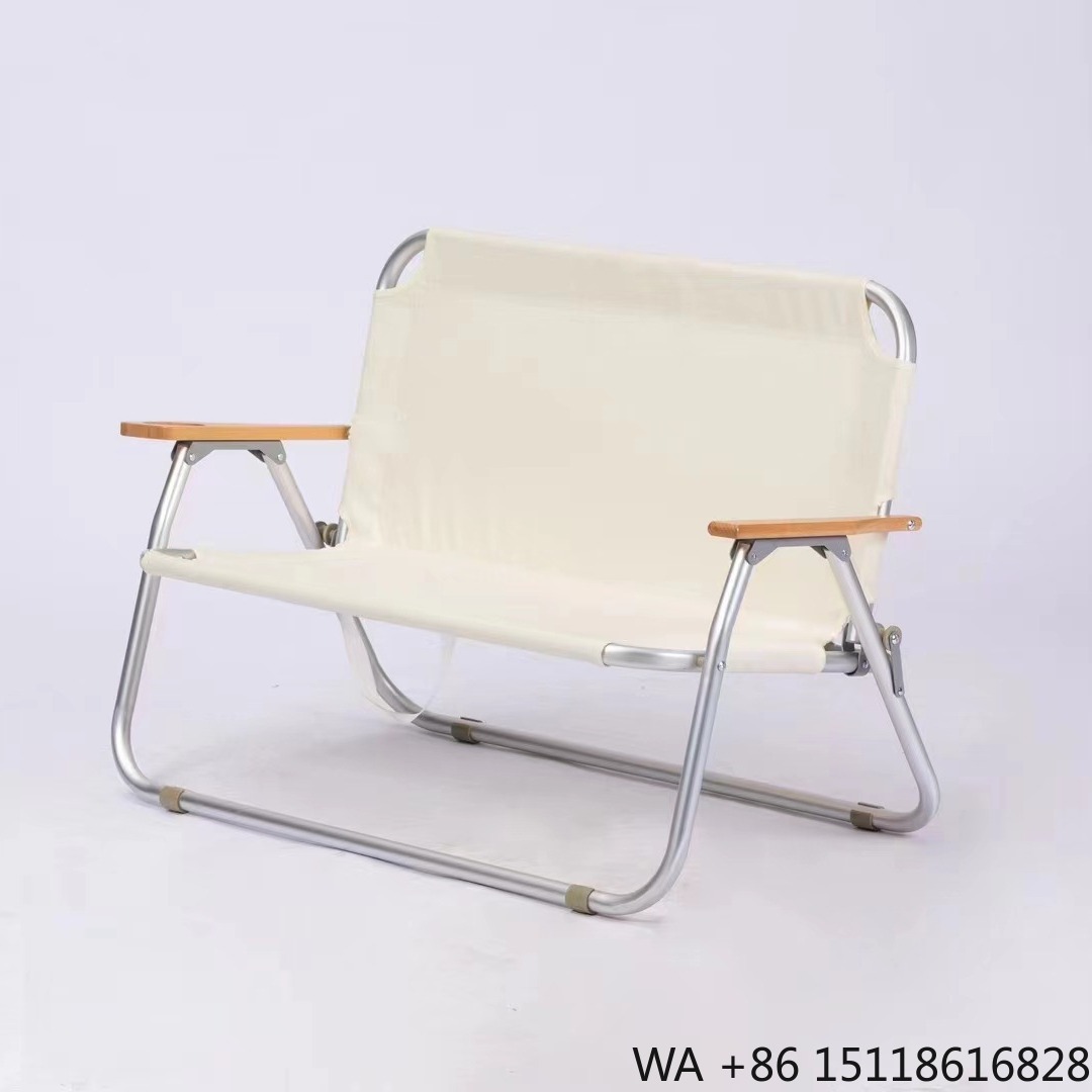 Outdoor Camping Folding Chairs - 卸売 アウトドア 2人用 折りたたみ式 耐久性のあるダブルシートビーチチェア 折りたたみ式ガーデンベンチ