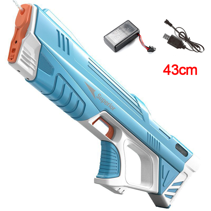 Outdoor Camping Games For Kids - 43 センチメートルフル電気自動貯水銃のおもちゃポータブル子供夏のビーチ屋外戦闘ファンタジーおもちゃ男の子子供のためのゲーム