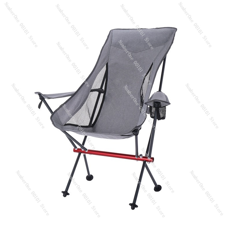 Outdoor Camping Folding Chairs - 超軽量アルミ合金折りたたみキャンプチェアポータブル屋外アームレストシートバーベキューピクニック自動運転旅行ビーチムーン用