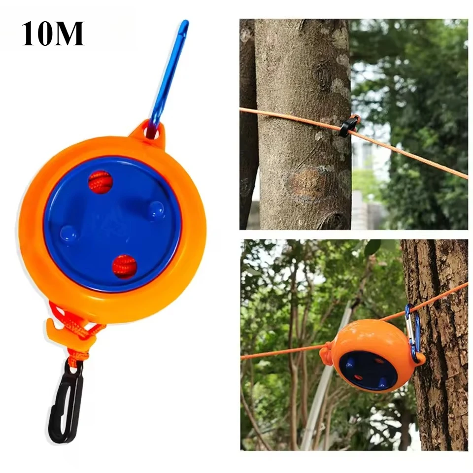 Camping Outdoor Clothing - 1 個 10 メートル物干しロープ洗濯乾燥ロープ屋外物干しライン防風滑り止め格納式コードホテルキャンプアクセサリー