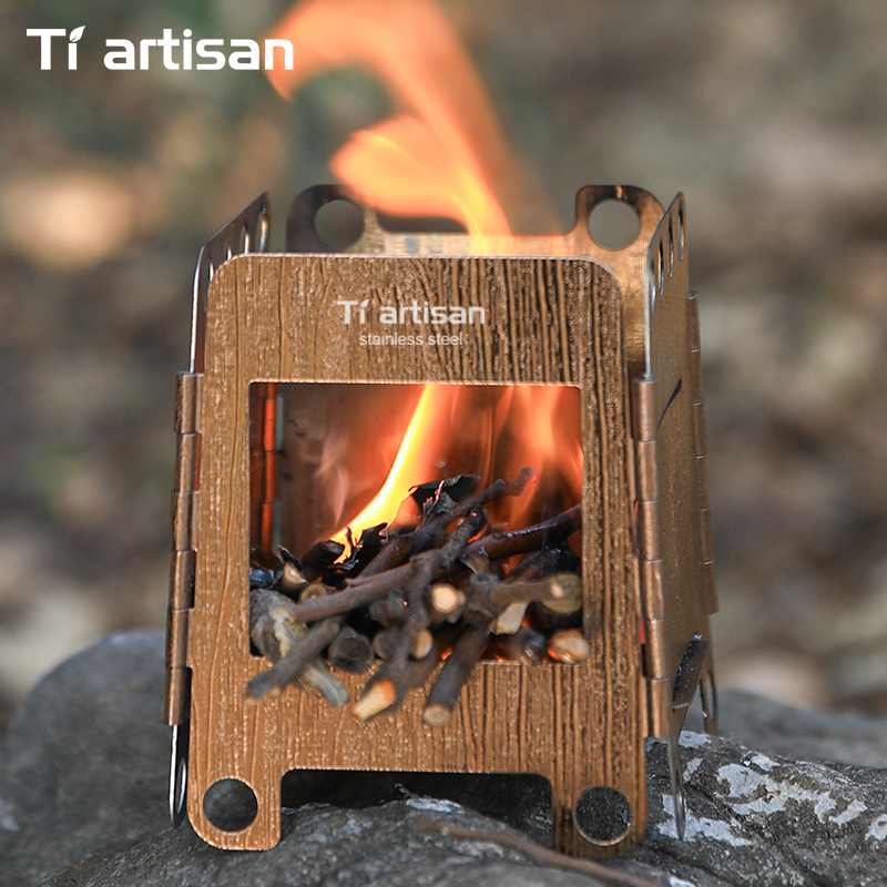 Tiartisan ステンレス鋼キャンプストーブ ミニポータ - Outdoor Camping Stove Wood のレビューと価格