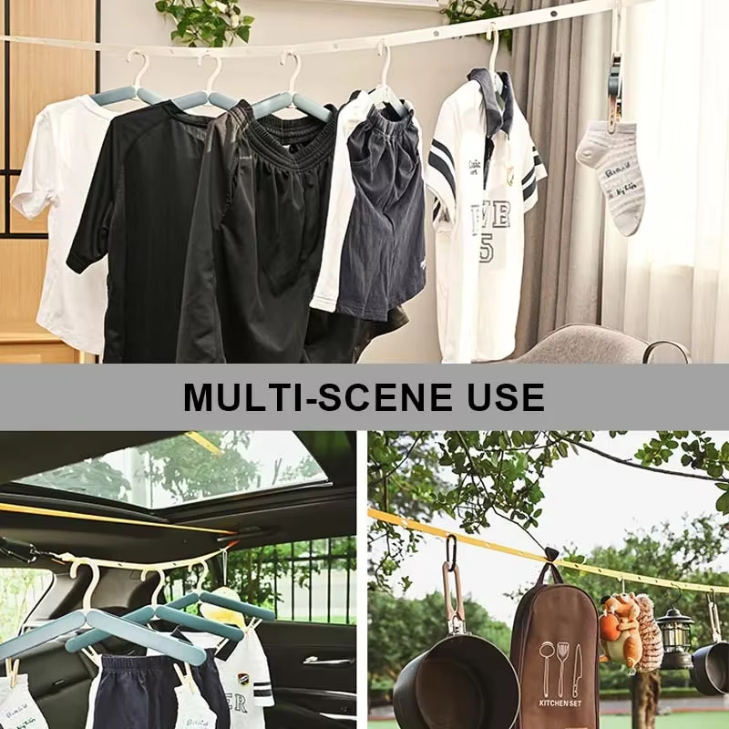屋外旅行用物干し竿 3.6m ポータブル格納式乾燥ラック 3 - Camping Outdoor Clothing のレビューと価格