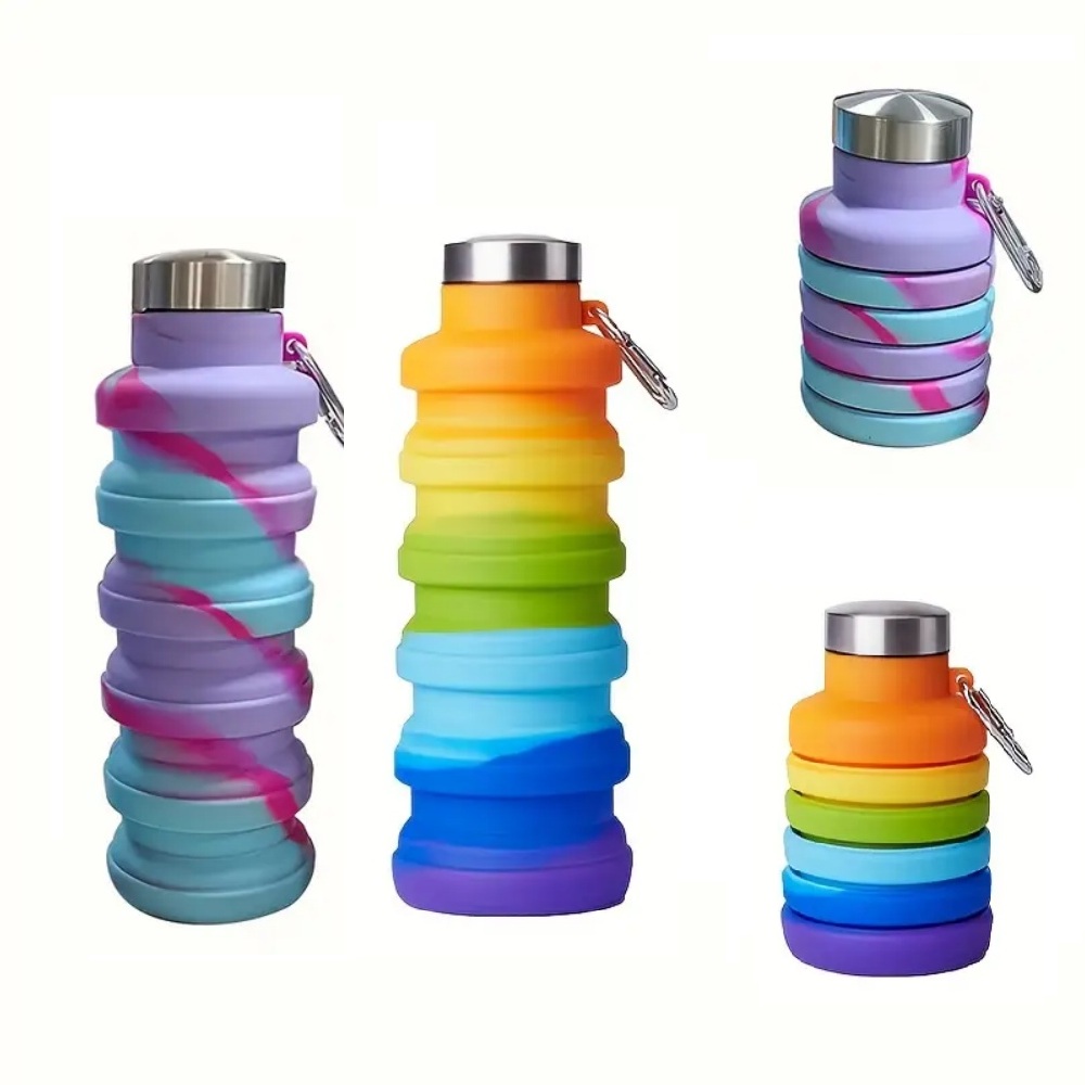 500ml 折りたたみ式シリコンウォーターボトル漏れ防止折り - Collapsible Water Bottle のレビューと価格