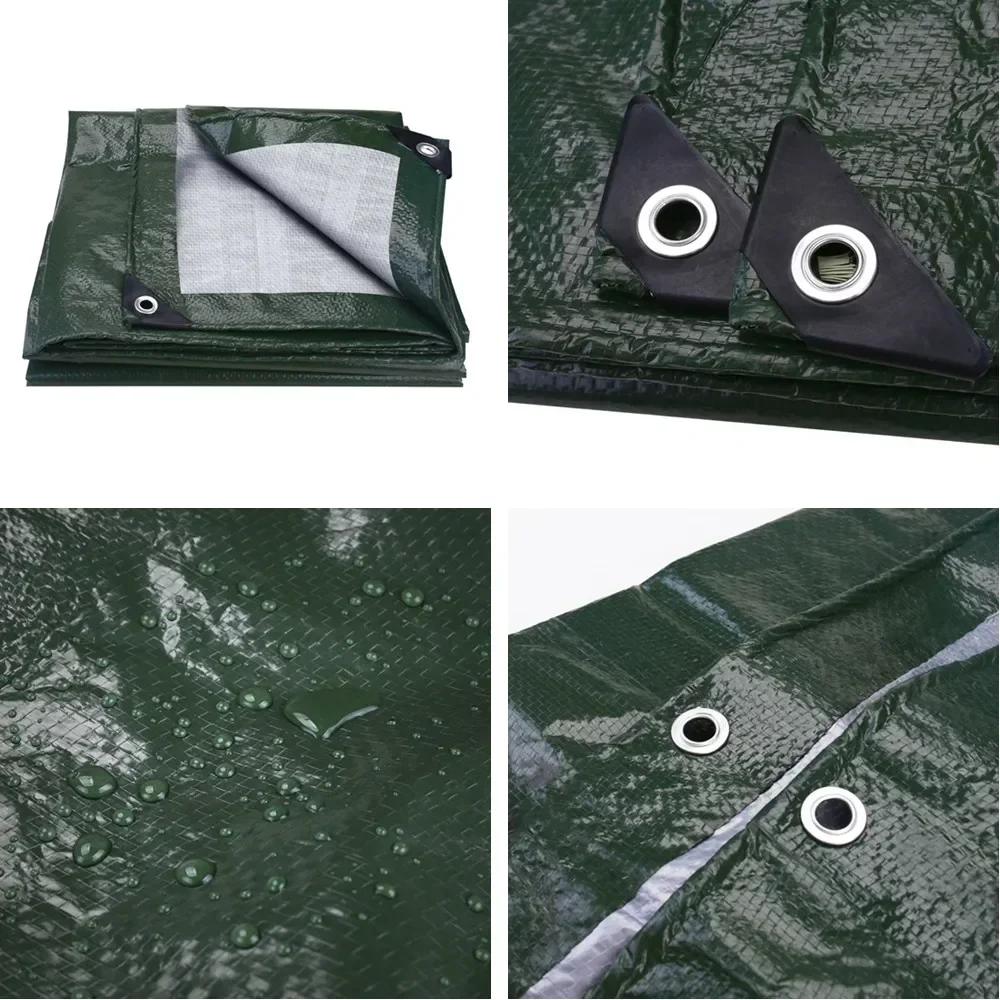 大型PEターポリン防水シートカバー、強化グロメット付き、プー - Waterproof Tarp Shelter のレビューと価格