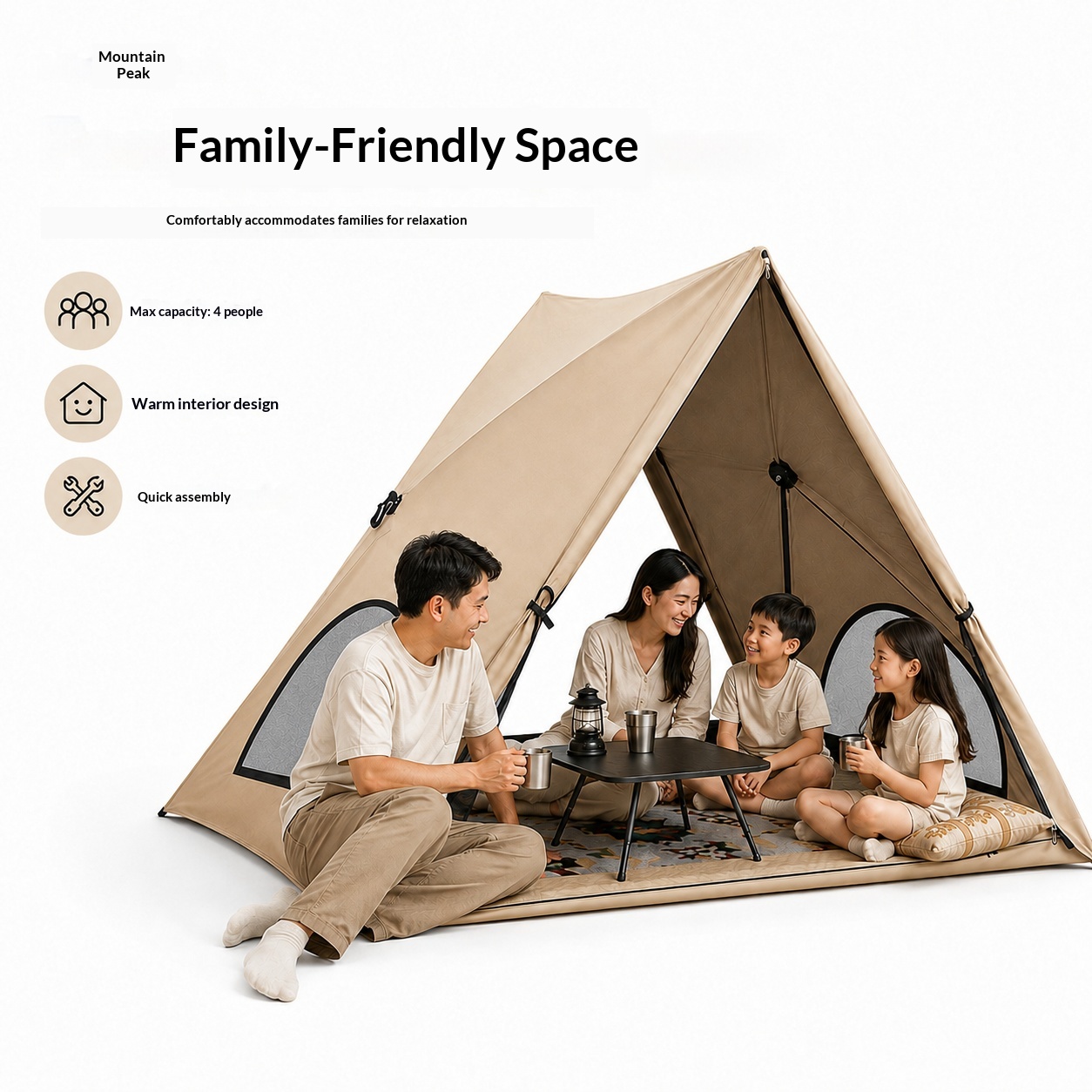自動三角テント、わずか3秒で設営できるアウトドアキャンプテン - Outdoor Camping Automatic Quick Opening Tent のレビューと価格