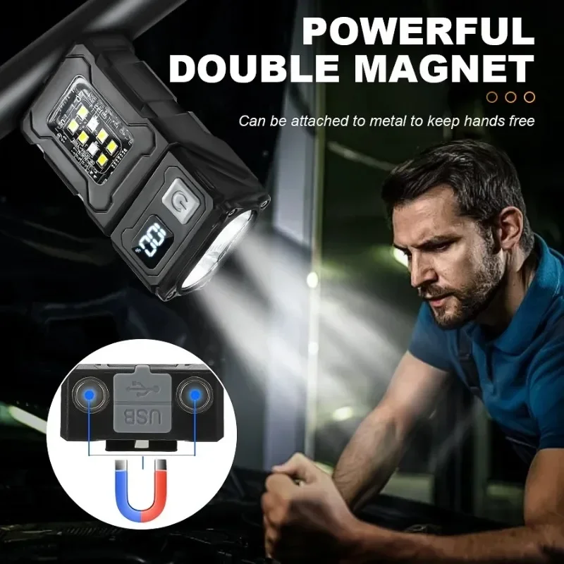ミニ LED ハンドヘルド懐中電灯 USB 充電式 LED  - Outdoor Camping Lantern のレビューと価格