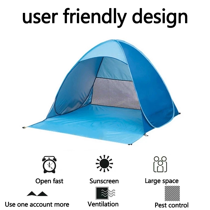 素早く自動で開くビーチテント サンシェルター UV保護テント - Outdoor Camping Automatic Quick Opening Tent のレビューと価格