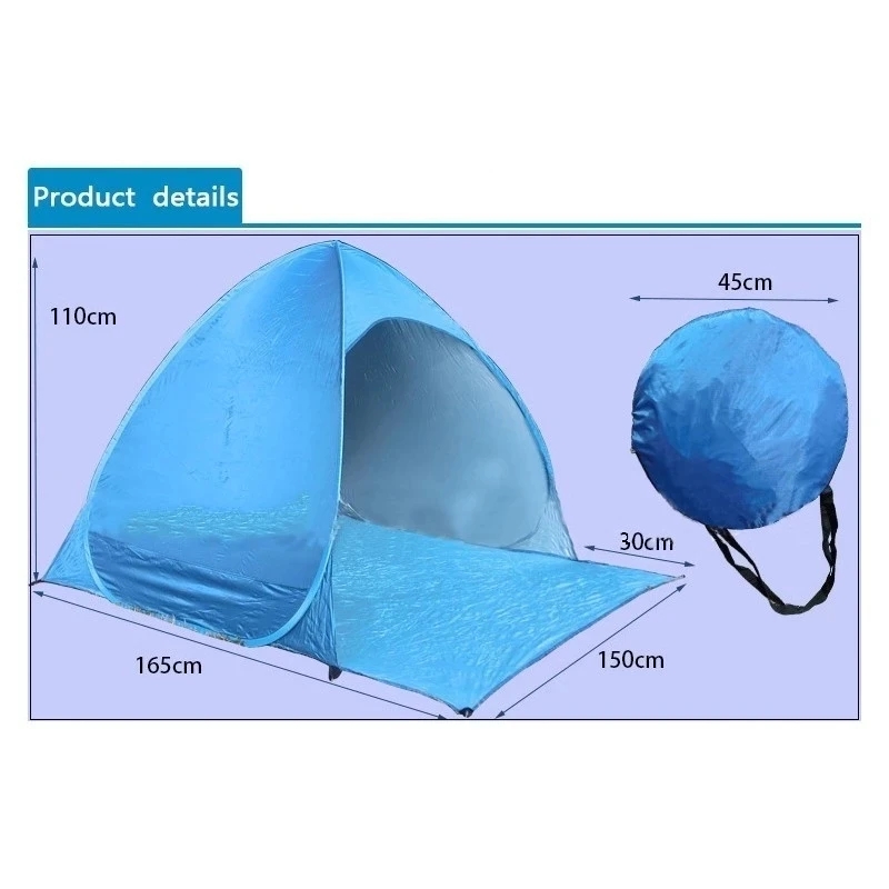素早く自動で開くビーチテント サンシェルター UV保護テント - Outdoor Camping Automatic Quick Opening Tent のレビューと価格