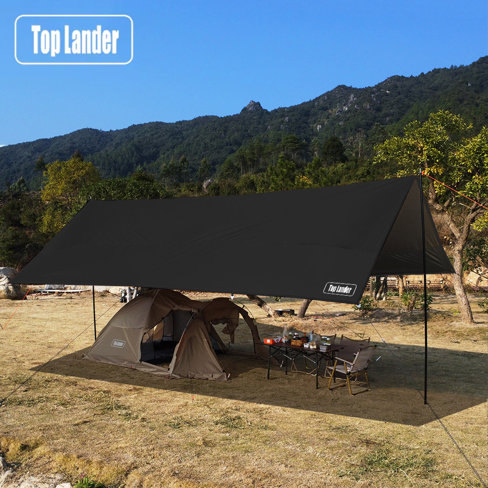 オックスフォード大型タープ防水 4 × 6 メートルサンシェ - Waterproof Tarp Shelter のレビューと価格