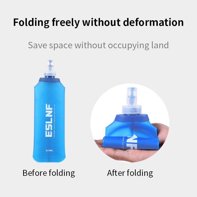 500ml折りたたみ式ウォーターボトル ソフトフラスク BP - Collapsible Water Bottle のレビューと価格
