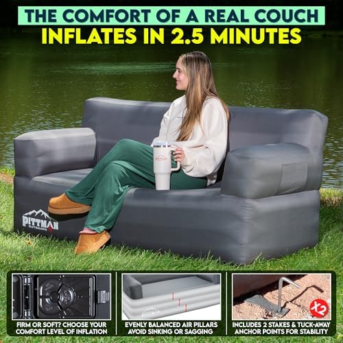 ピットマン - 屋内外兼用内蔵ポンプ付きインフレータブルカウ - Outdoor Indoor Camping のレビューと価格