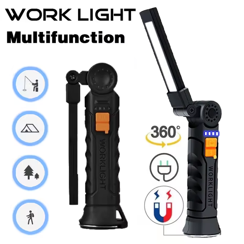 ポータブル COB LED 懐中電灯 USB 充電式トーチ、 - Camping Lantern のレビューと価格