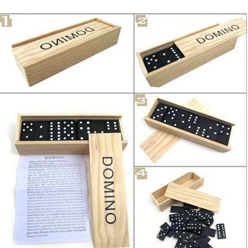 28 ピース/セット木製ドミノボードゲームテーブルゲームドミ - Outdoor Camping Games For Kids のレビューと価格