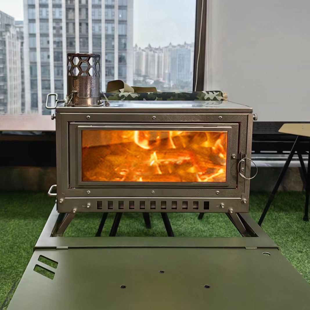 薪ストーブ テントストーブ 折りたたみ式 ポータブル 火鉢  - Outdoor Camping Stove Wood のレビューと価格