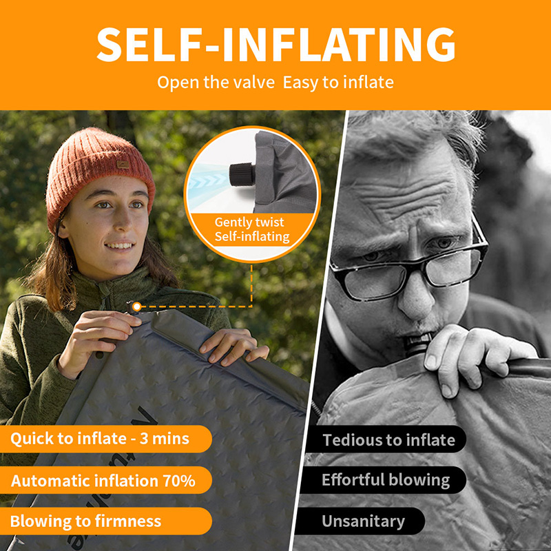 Naturehike自己膨張式キャンプスリーピングパッド、d - Outdoor Camping Inflatable Tent のレビューと価格