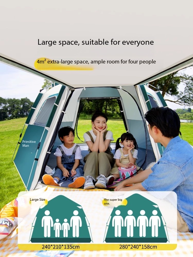 キャンプ用品特価セール 6～8人用キャンプテント 防水・防風 - Outdoor Camping Automatic Quick Opening Tent のレビューと価格