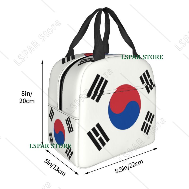 韓国国旗断熱ランチバッグ女性用ポータブルランチコンテナ屋外キ - Outdoor Camping Korea のレビューと価格
