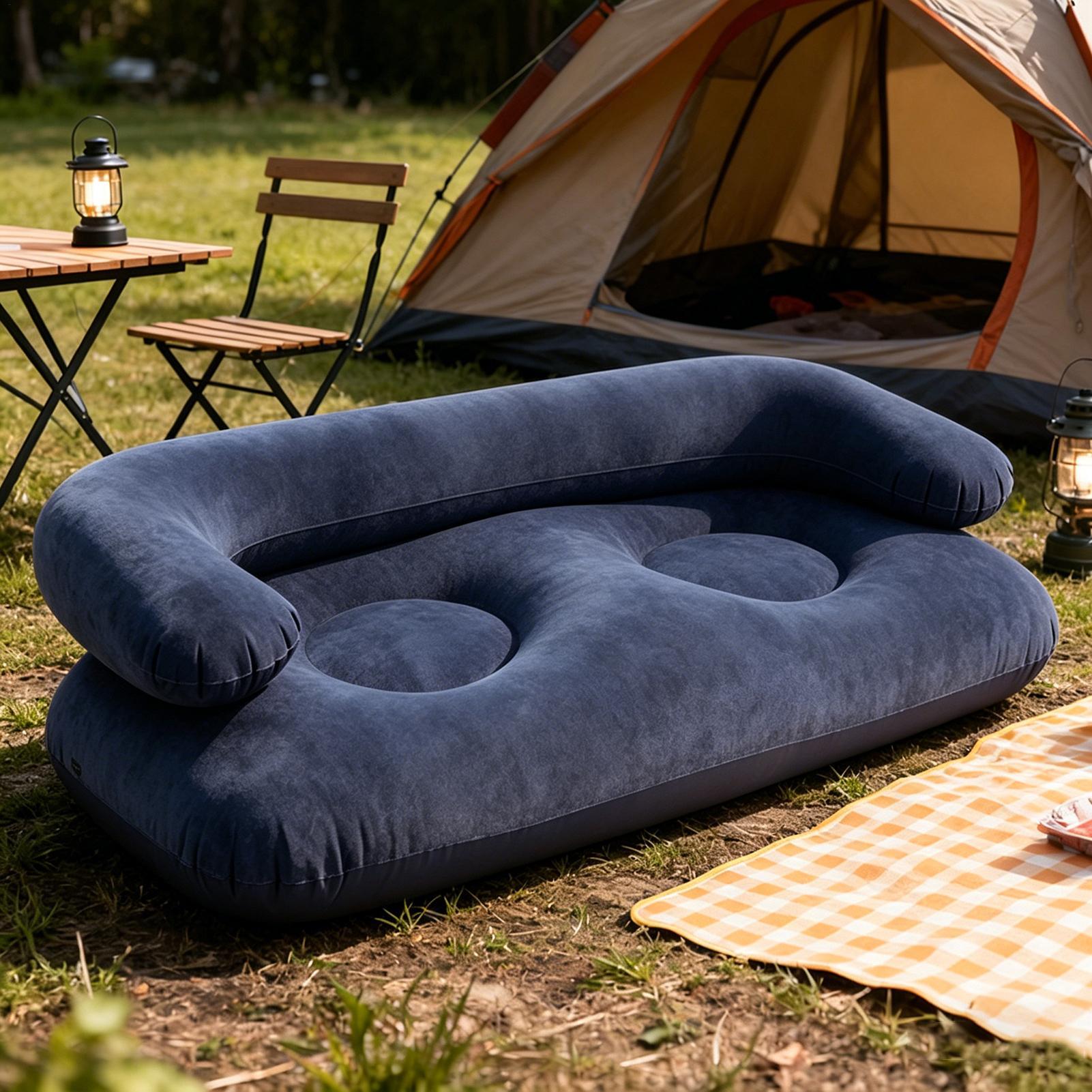 ダブルインフレータブルエアソファ2人掛けレイジーカウチヘビー - Outdoor Indoor Camping のレビューと価格