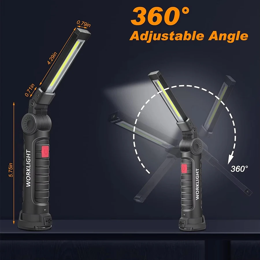 充電式磁気作業灯懐中電灯ポータブルキャンプランタンLEDラン - Outdoor Camping Lantern のレビューと価格