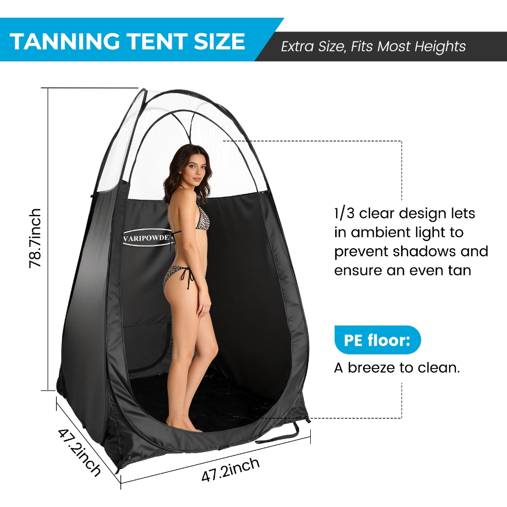 黒色のスプレータンニングテント、ポータブル屋外キャンプ用トイ - Outdoor Camping Automatic Quick Opening Tent のレビューと価格