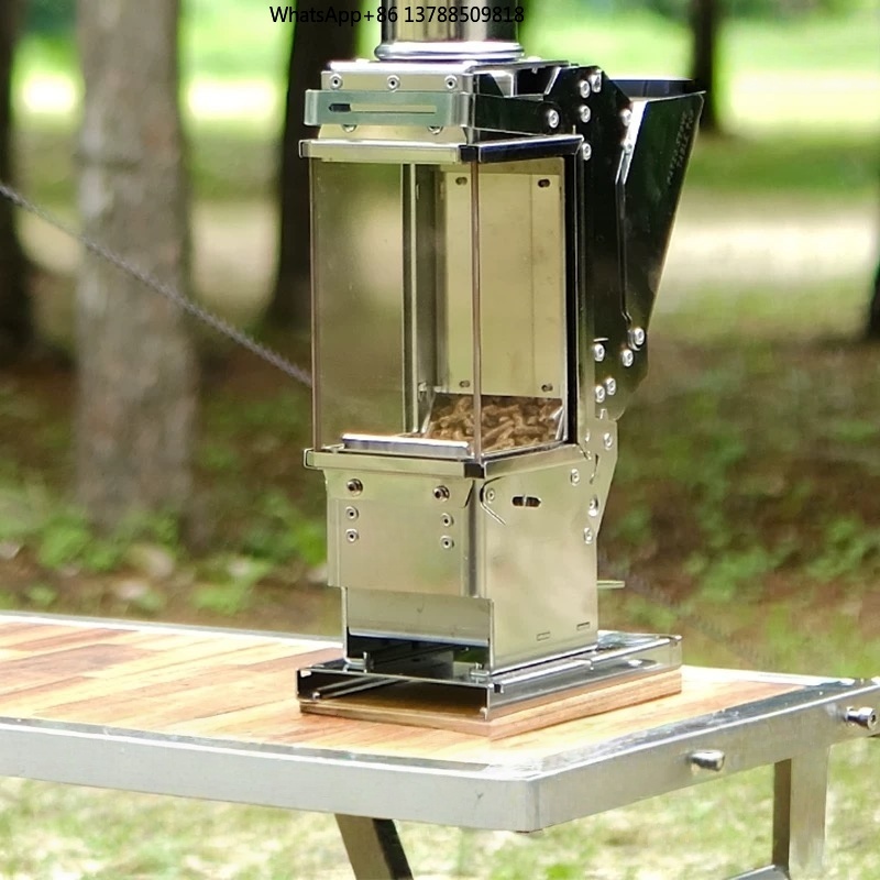 現代的な304ステンレス鋼製ポータブル屋外キャンプBBQグリ - Outdoor Camping Stove Wood のレビューと価格