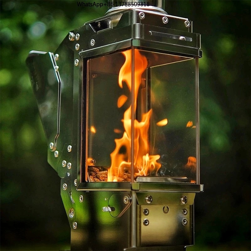 現代的な304ステンレス鋼製ポータブル屋外キャンプBBQグリ - Outdoor Camping Stove Wood のレビューと価格