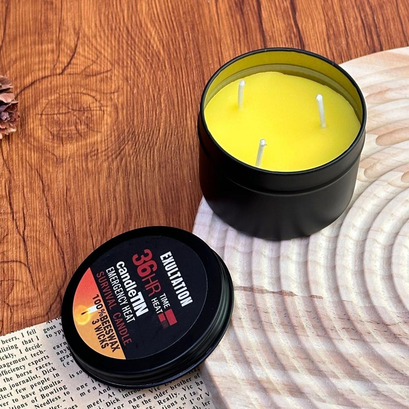 長時間燃焼キャンドル キャンプ用キャンドル ジャー付き 36 - Camping Quiet のレビューと価格