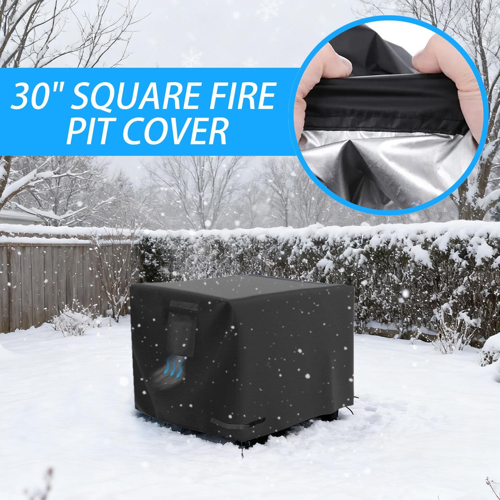 ファイヤーピットカバー スクエア 30インチ 防水シールド  - Outdoor Indoor Camping のレビューと価格