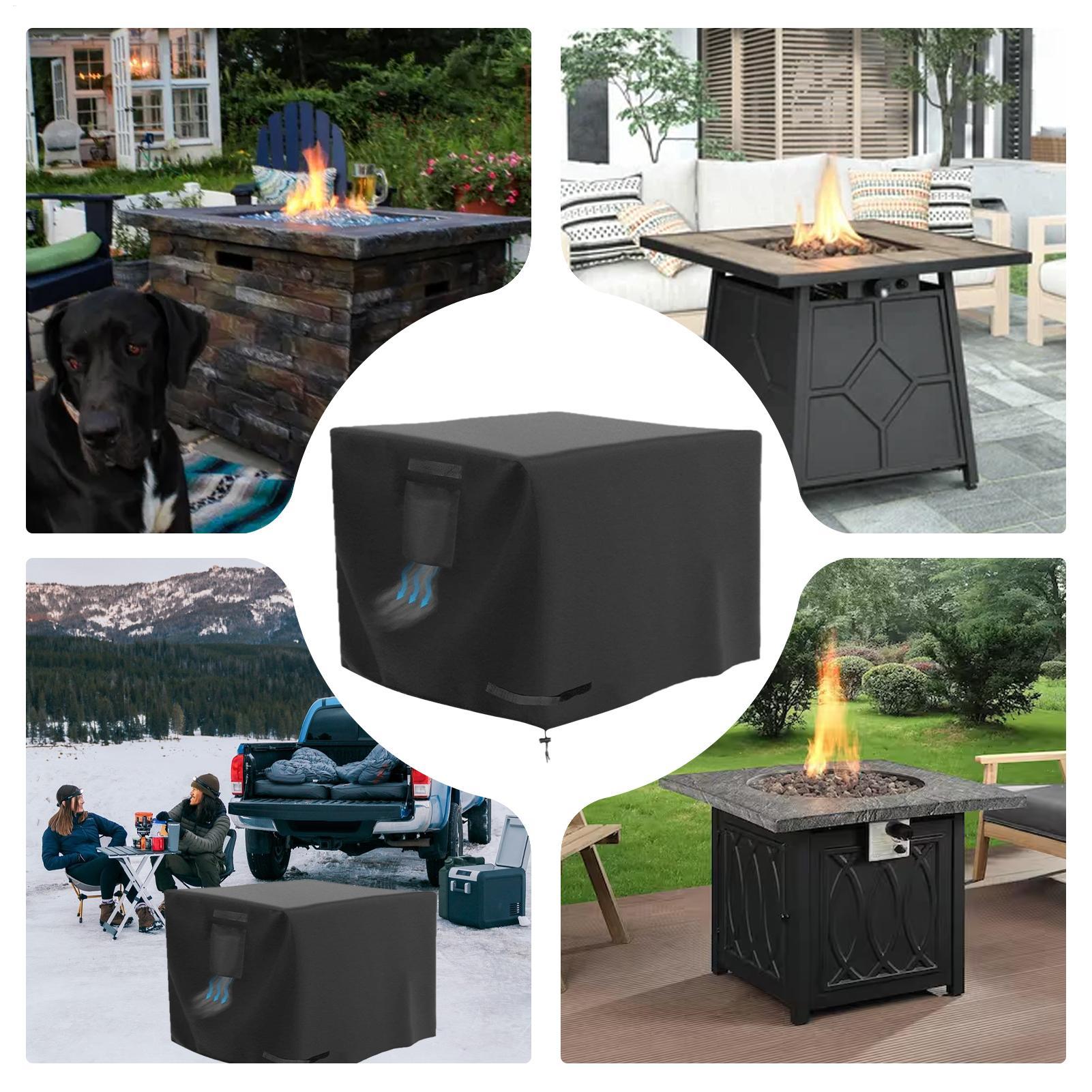 ファイヤーピットカバー スクエア 30インチ 防水シールド  - Outdoor Indoor Camping のレビューと価格
