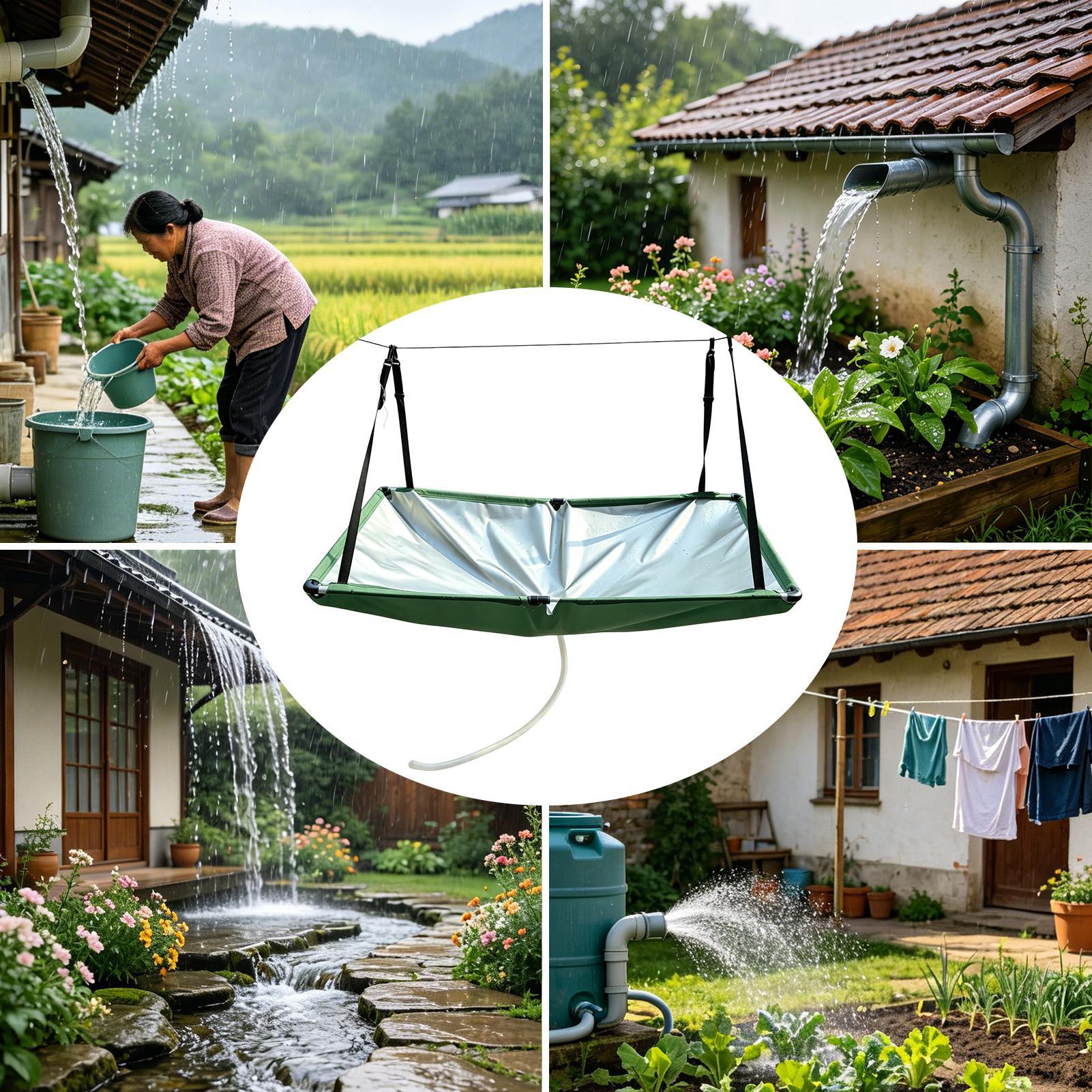 庭用雨水コレクター ホース付き布製雨水キャッチャー フィルタ - Outdoor Camping Water Filter のレビューと価格