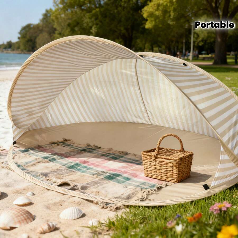 2秒で設営可能な2人用ビーチテント！ 組み立て不要。 持ち運 - Outdoor Camping Automatic Quick Opening Tent のレビューと価格