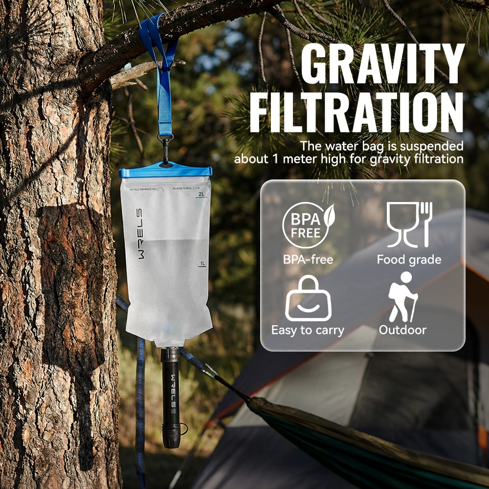 WRELS 屋外浄水器 ポータブル 直飲みミニ浄水器 屋外緊 - Outdoor Camping Water Filter のレビューと価格