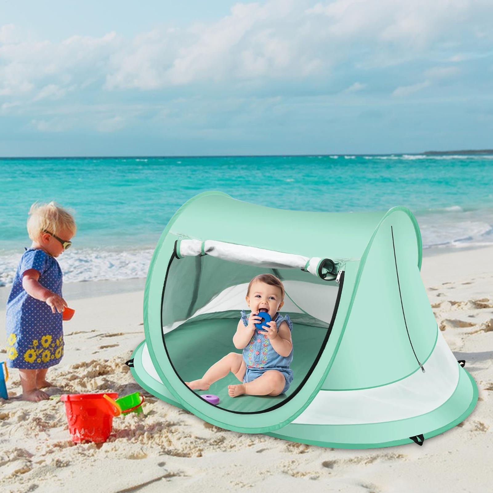 キッズビーチテント UPF 50 子供用折りたたみキャノピー - Outdoor Camping Games For Kids のレビューと価格