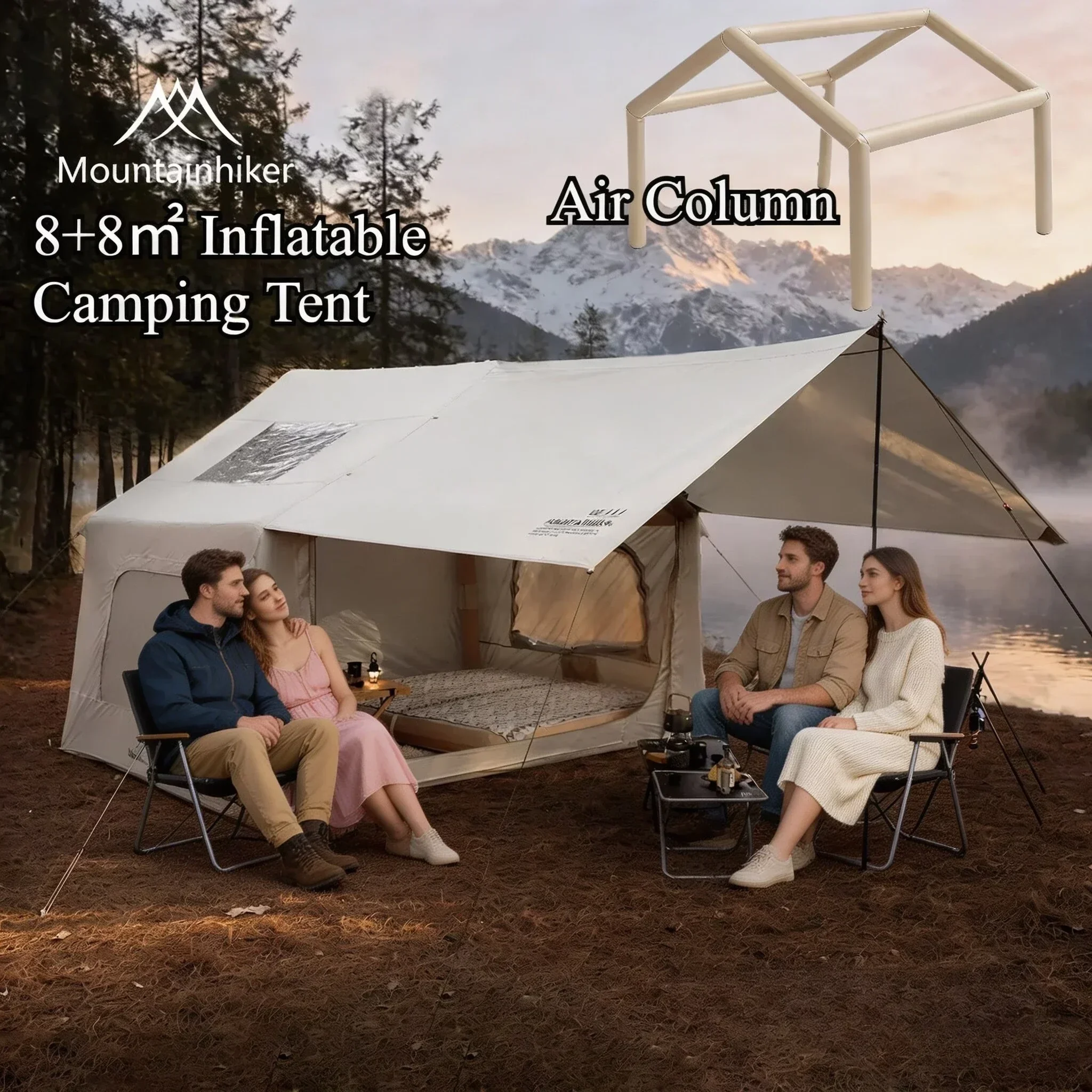 8+8 ㎡   マウンテンハイカー インフレータブルキャンプ - Outdoor Camping Inflatable Tent のレビューと価格
