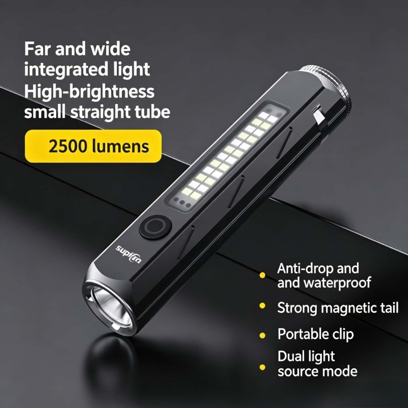 LED 強力な光懐中電灯タイプ C 充電小型ポータブル作業灯 - Outdoor Camping Lantern のレビューと価格